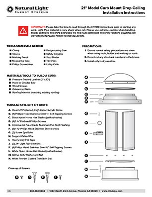 Natural Light Curb Mount Drop Ceiling Install Thumb